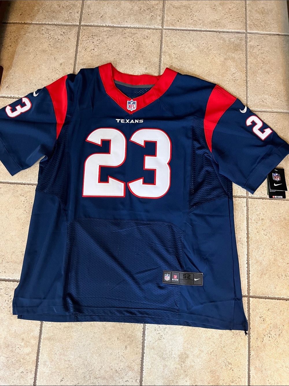 NFL Men’s Houston Texans #23 Jersey in Navy and Red
